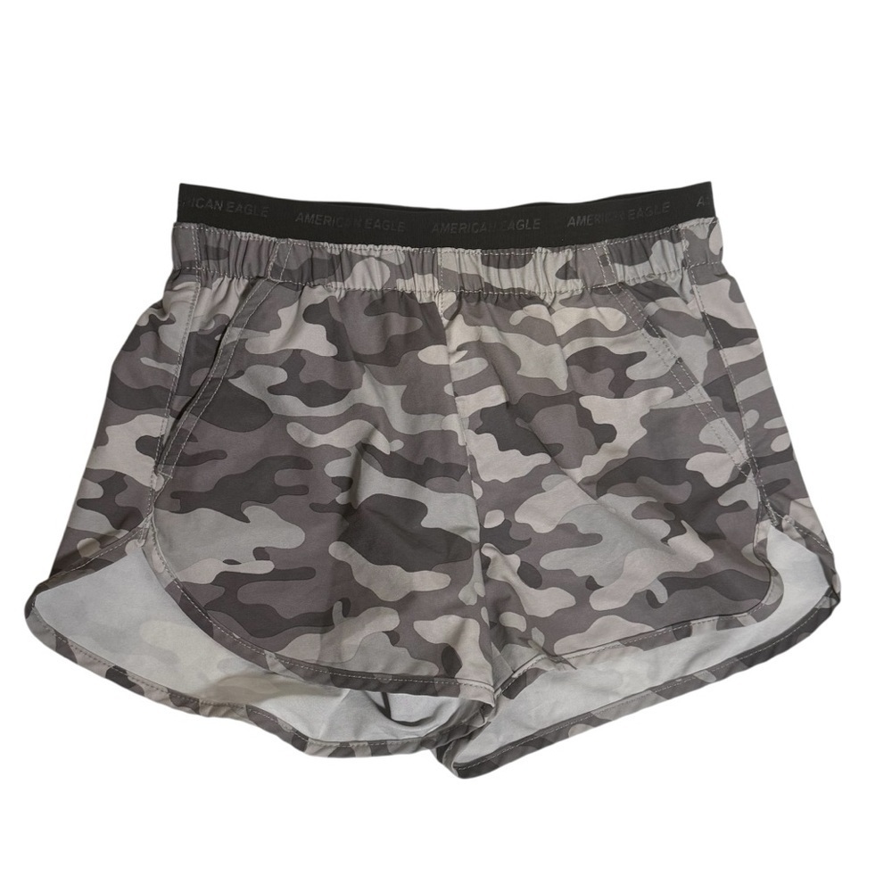 American Eagle Camouflage Athletic Shorts Gray and Black Size XXS Workout